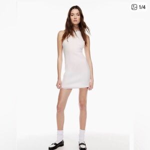 Aritzia | Sun-Deh Jodie Strawberry Ribbed Jodie Mini Dress